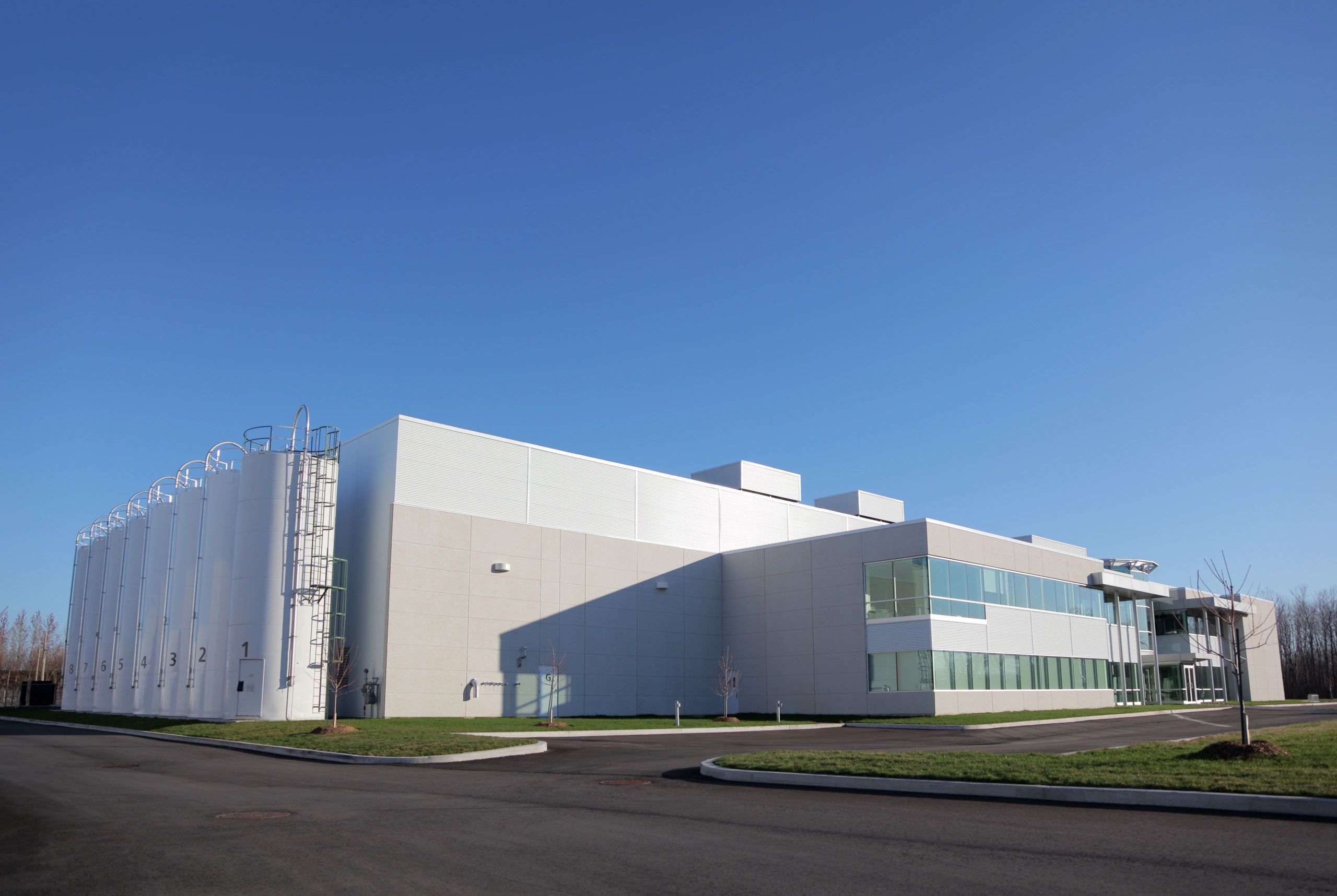 modern biotech research facility
